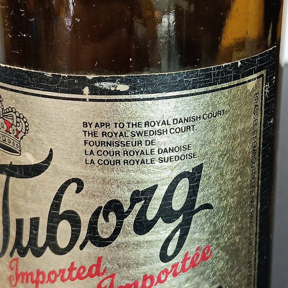 Vintage Tuborg Bottle Bottle Canadian Brown Glass 338ml Home Decor Denmark - Picture 13 of 16